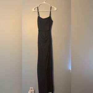 Emerald Sundae Black Spaghetti-Strap Maxi Dress